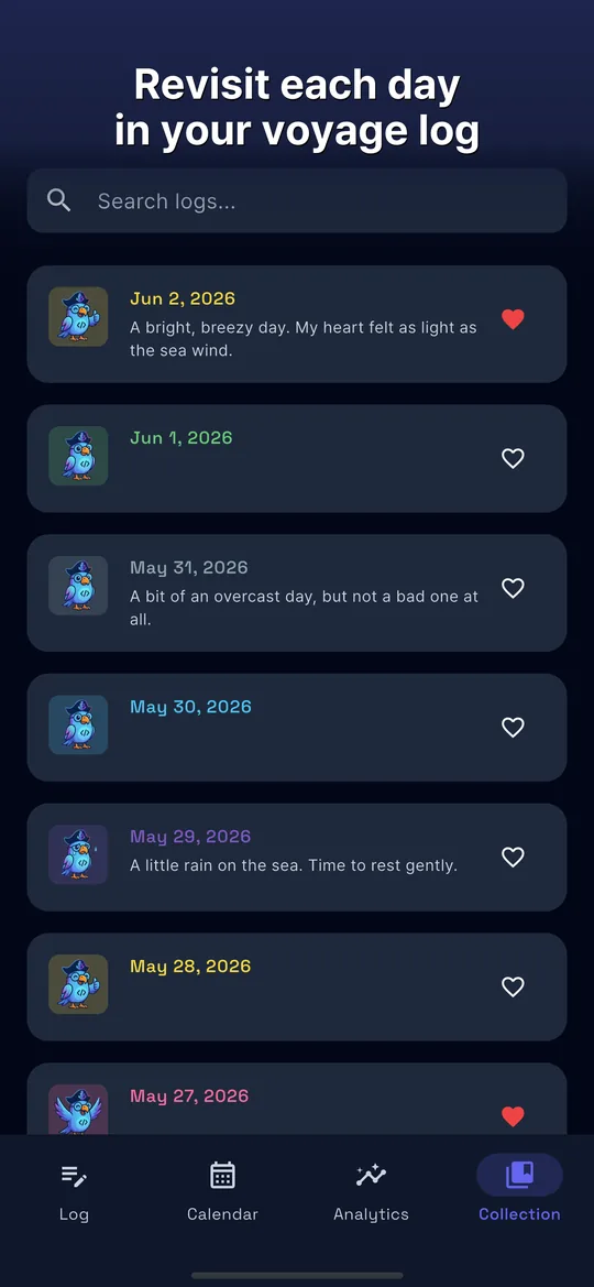 PiPi Log — Revisit past entries